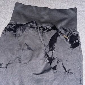 PUMA Black & Gray Tie Dye Leggings